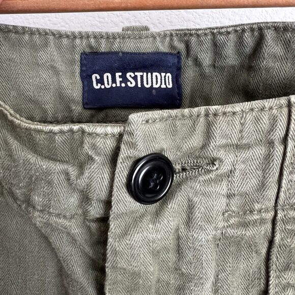 C.O.F. Studio Mens Fatigue Military Pants Size 31 Olive Green - Picture 3 of 9